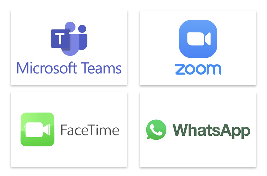 Various technology company logos